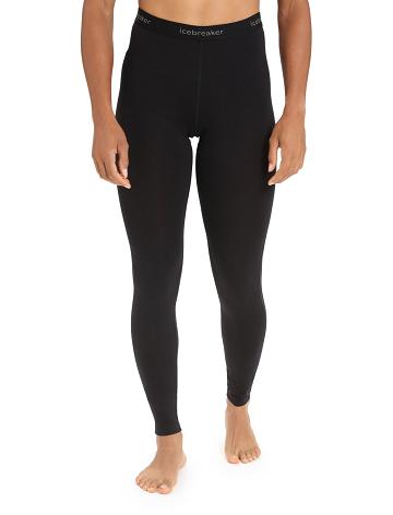 Icebreaker BodyfitZone™ Merino 200 Zone Thermal Női Leggings Fekete | HU 1540PJJQ